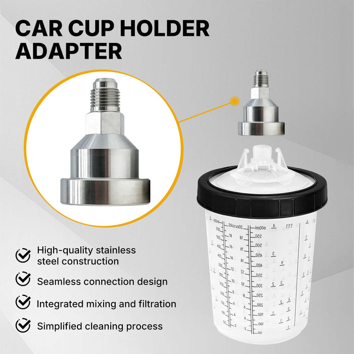 Spray Gun Paint System Stainless Steel Adapter (12) (Aftermarket) Compatible with 1.0 System Only and the Disposable Spray Gun Cup Liners and Lid System ADP12