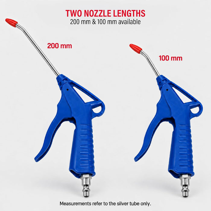 Air Blow Gun with Fixed Nozzle, Air Compressor with Angled Bent Nozzle Accessories Dust Removal Cleaning Tool (200mm) 57021