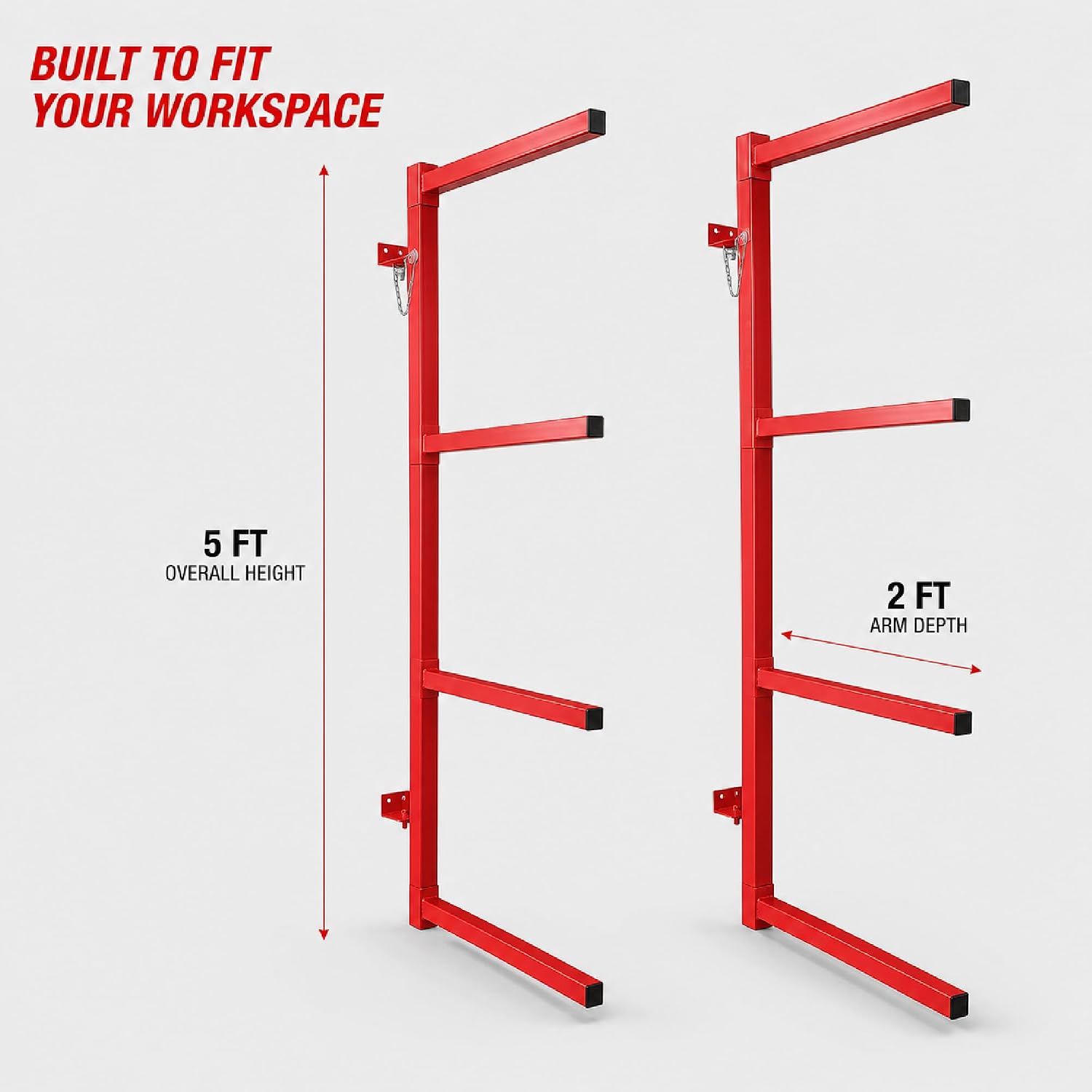LAUCO Wall Mounting Bumper Stand - Auto Bumper Storage Rack - Efficient Storage Solution for the Body Shop, Bumper Rack, Body Shop Parts Rack- 4572