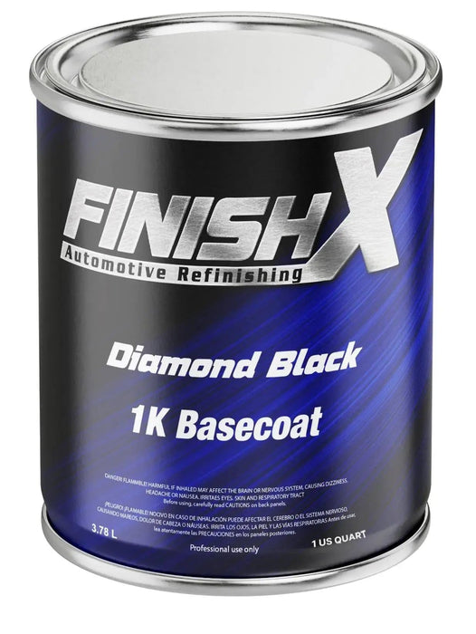 FinishX automotive Refinishing Factory color 1k basecoat diamond black mixing ratio 1:1 (QUART) F9545