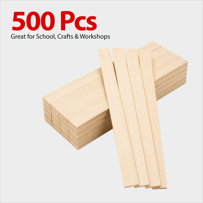 Craft and Paint Sticks 12 Inch Premium Bamboo 500 Pieces Stirrers/Paddles - Bamboo Crafts - Paddle Mix Epoxy Resin Paint, Garden Paint Mixing Sticks/Paddles