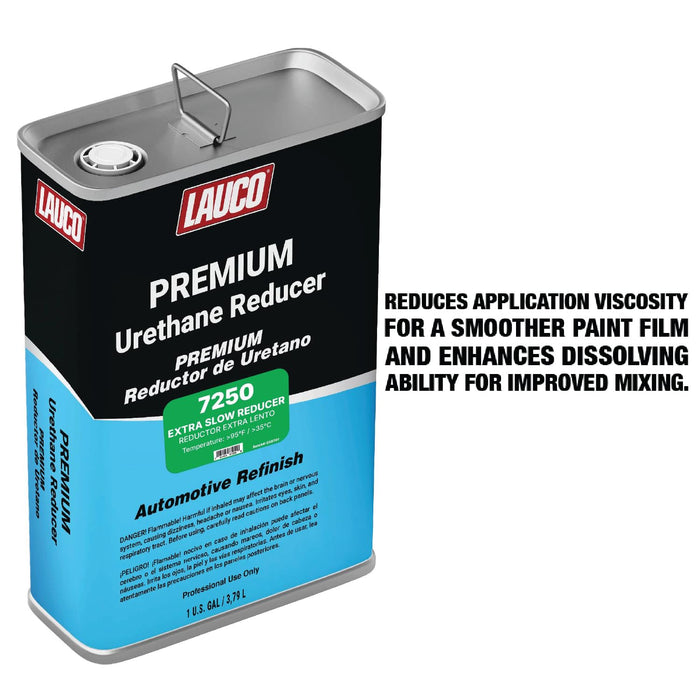 Extra Slow Urethane Grade Reducer (7250), 2 Gallons, > 95°F - For Automotive Paint and Industrial Paint Use - High Performance Automotive Grade﻿