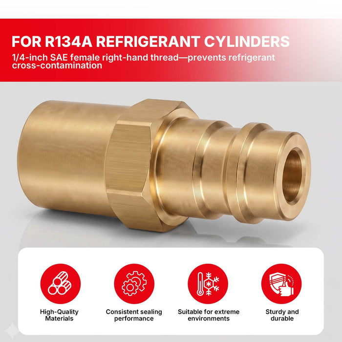 Refrigerant Tank Adapter(R134a)/Male Low Side R134a to Female 1/2 Inch Acme (R134a) 87242