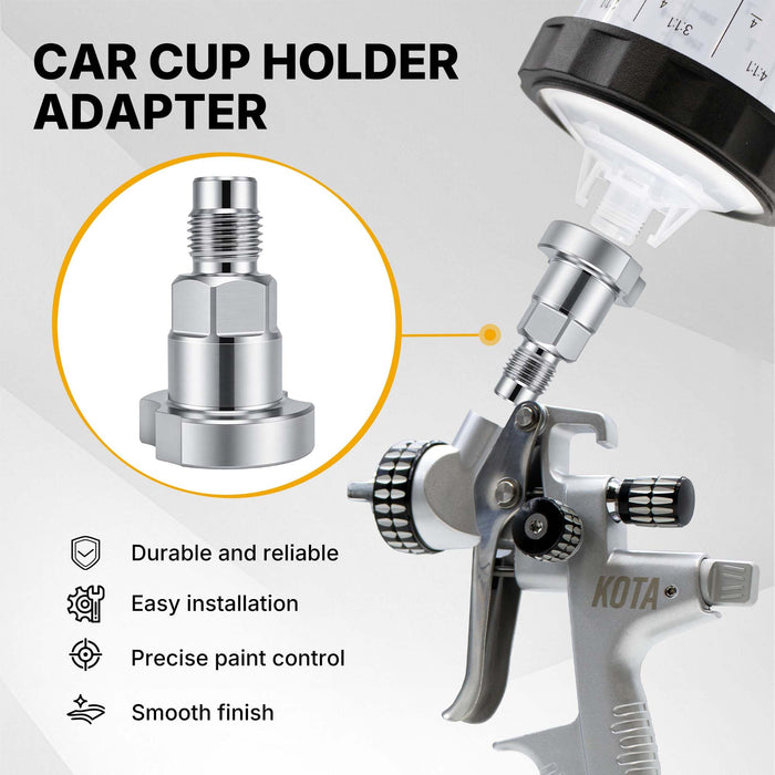 LAUCO Spray Gun Paint System Stainless Steel Adapter (6) (Aftermarket) Compatible with 1.0 System Only and The Disposable Spray Gun Cup Liners and Lid System