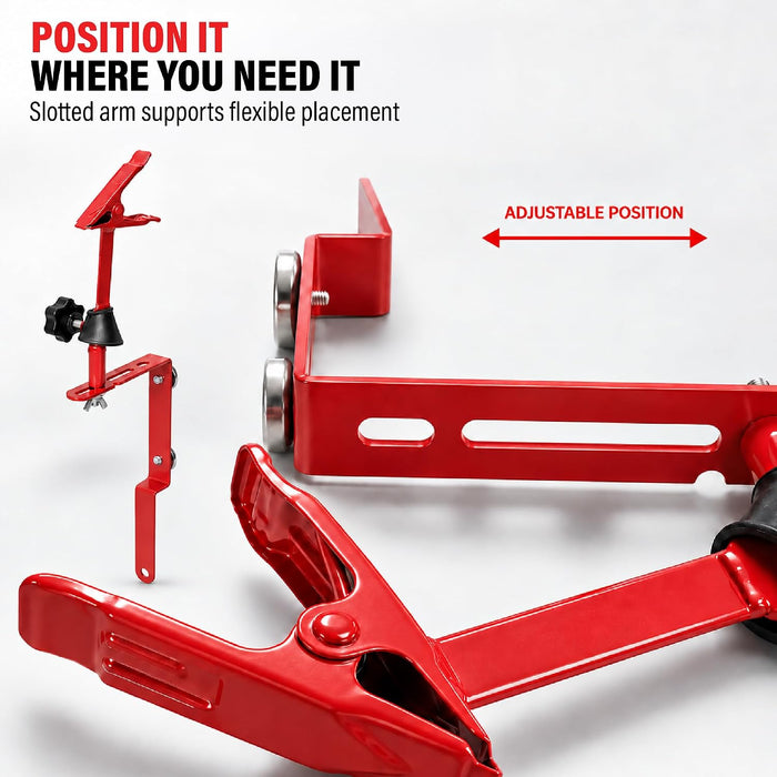 Lauco Paint-N-Stick Side View Mirror Paint Stand Holder with Clamp, ﻿Autobody Repair ﻿Paint Plier with Holder Set PPH0216