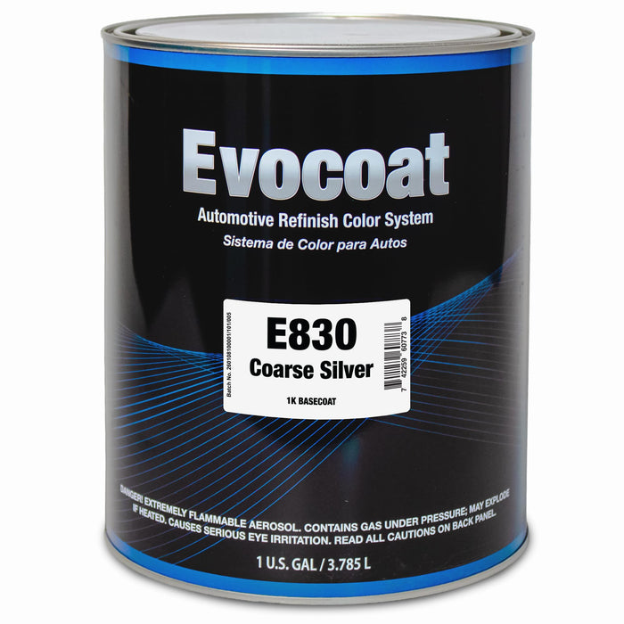 LAUCO Evocoat 1K Base Coat E830 Coarse Silver, GAL (Compatible With PC-1830 1:1 Mix Ratio)