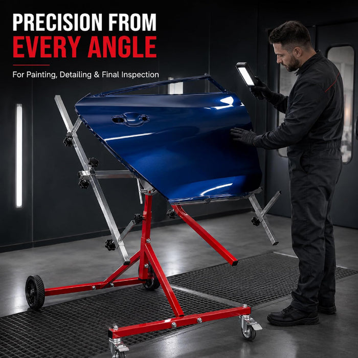 LAUCO Multifunction Paint Stand, Automotive Paint Stand, Body Panel Stand, Door Stands for Painting, Paint Stands Auto Body, Auto Body Repair Tools Adjustable Paint Stand (180° Rotating)- 19531