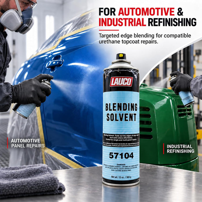 LAUCO Blending Solvent 13 Oz Aerosol Spray Can with Aerosol Spray Gun - Pack of 6 - Perfect for Single and Multi-Panel Repair (57104)