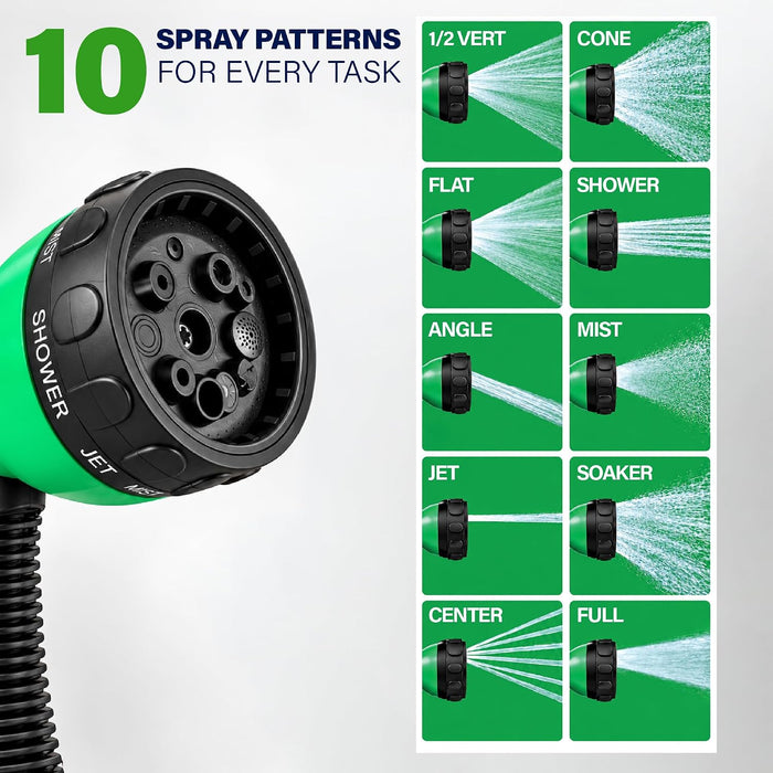 Garden Hose Expanding 50 FT, 10-Pattern Nozzle, Flexible Water Hose
