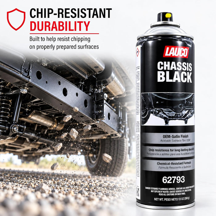 LAUCO Chassis Black 13 Oz, Pack of 1, OEM Satin Finish Coating, 62793