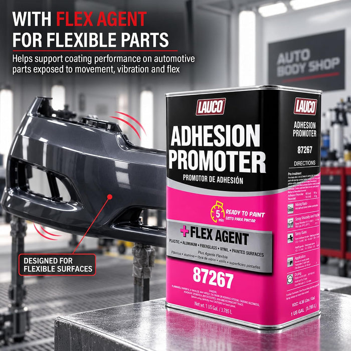 LAUCO Adhesion Promoter Gallon, Automotive Surface Adhesion Enhancer with Flex Agent for Plastic, Metal, Fiberglass, and Vinyl, Fast Dry, Ready to Paint in 5 Minutes 87267