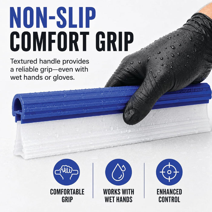 Professional Automotive Wiper Blade Squeegee, 12 inch 3-Layer Silicone Water Blade, Super Flexible T-Bar Squeegee Wiper, Car Handheld Quick Drying Squeegee for Glass or Home Windows