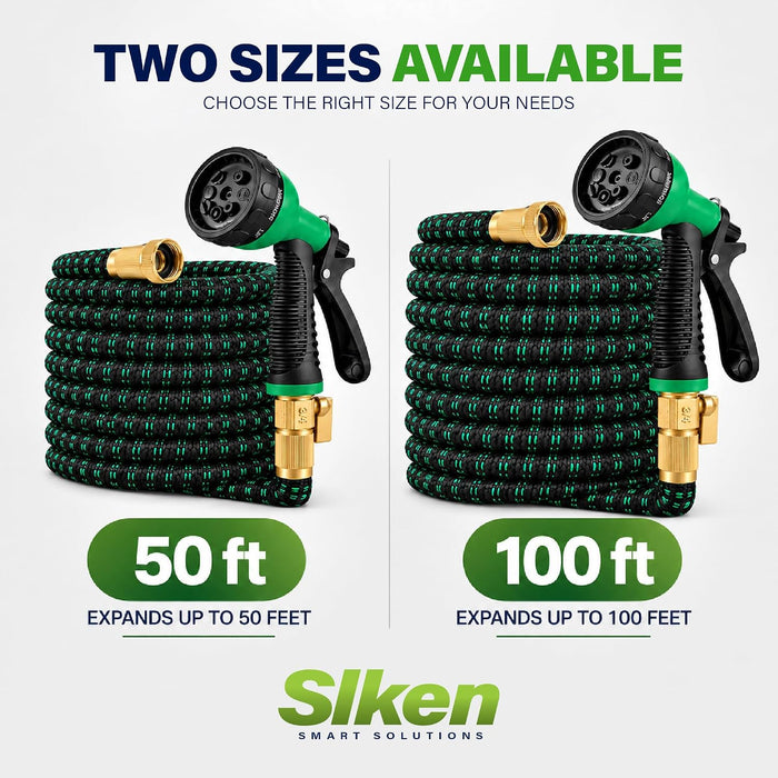 Garden Hose Expanding 100 FT, 10-Pattern Nozzle, Flexible Water Hose