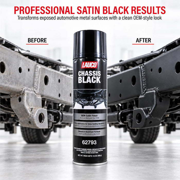 LAUCO Chassis Black 13 Oz, Pack of 1, OEM Satin Finish Coating, 62793
