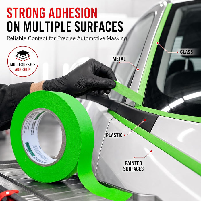 LAUCO DINOGREN High Performance Masking Tape for Car Paint 2 inches, 20 Rolls Heat & Water Resistant, Multi-Purpose Green 07767