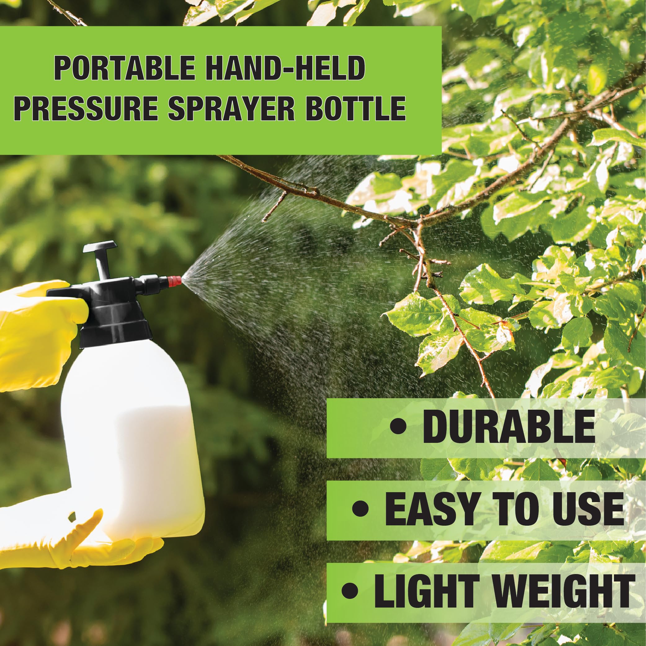 Maxi-Spray Pressure Sprayer Pump Bottle Perfect for Gardening, Fertilizing, Cleaning & General Use Spraying & Car Detailing 1L (6 Pack) 39115
