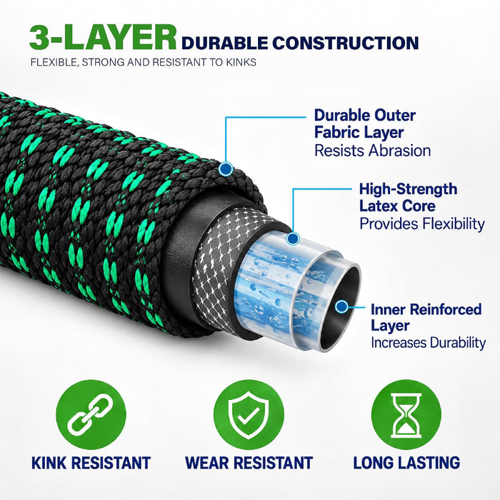 Garden Hose Expanding 100 FT, 10-Pattern Nozzle, Flexible Water Hose