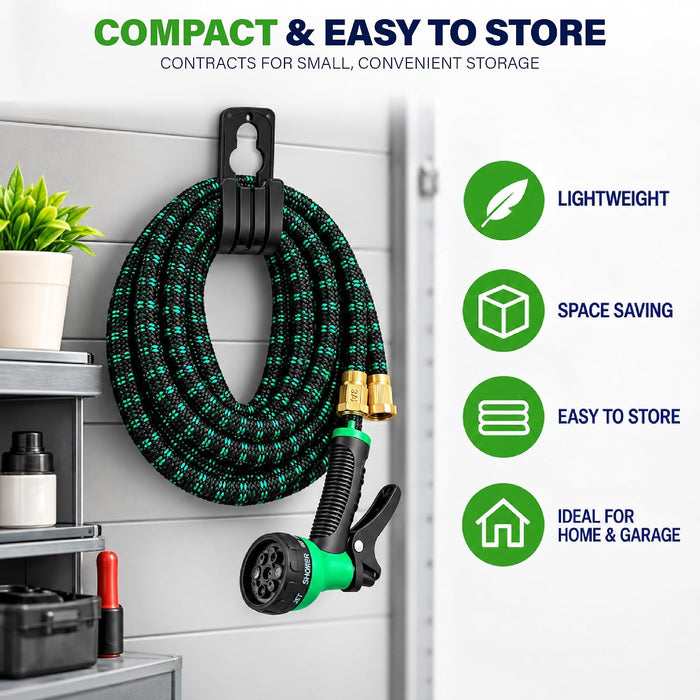 Garden Hose Expanding 50 FT, 10-Pattern Nozzle, Flexible Water Hose