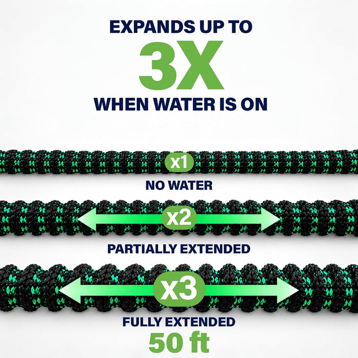 Garden Hose Expanding 50 FT, 10-Pattern Nozzle, Flexible Water Hose