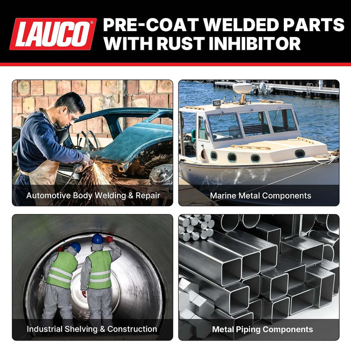 LAUCO Zinc Coat Weld-Thru Primer 15.5 oz, Pack of 1, Zinc Rich Spray for Welding, Anti-Corrosion Coating for Bare Metal, MIG & Spot Welding Safe, Fast Dry Industrial Primer 37518