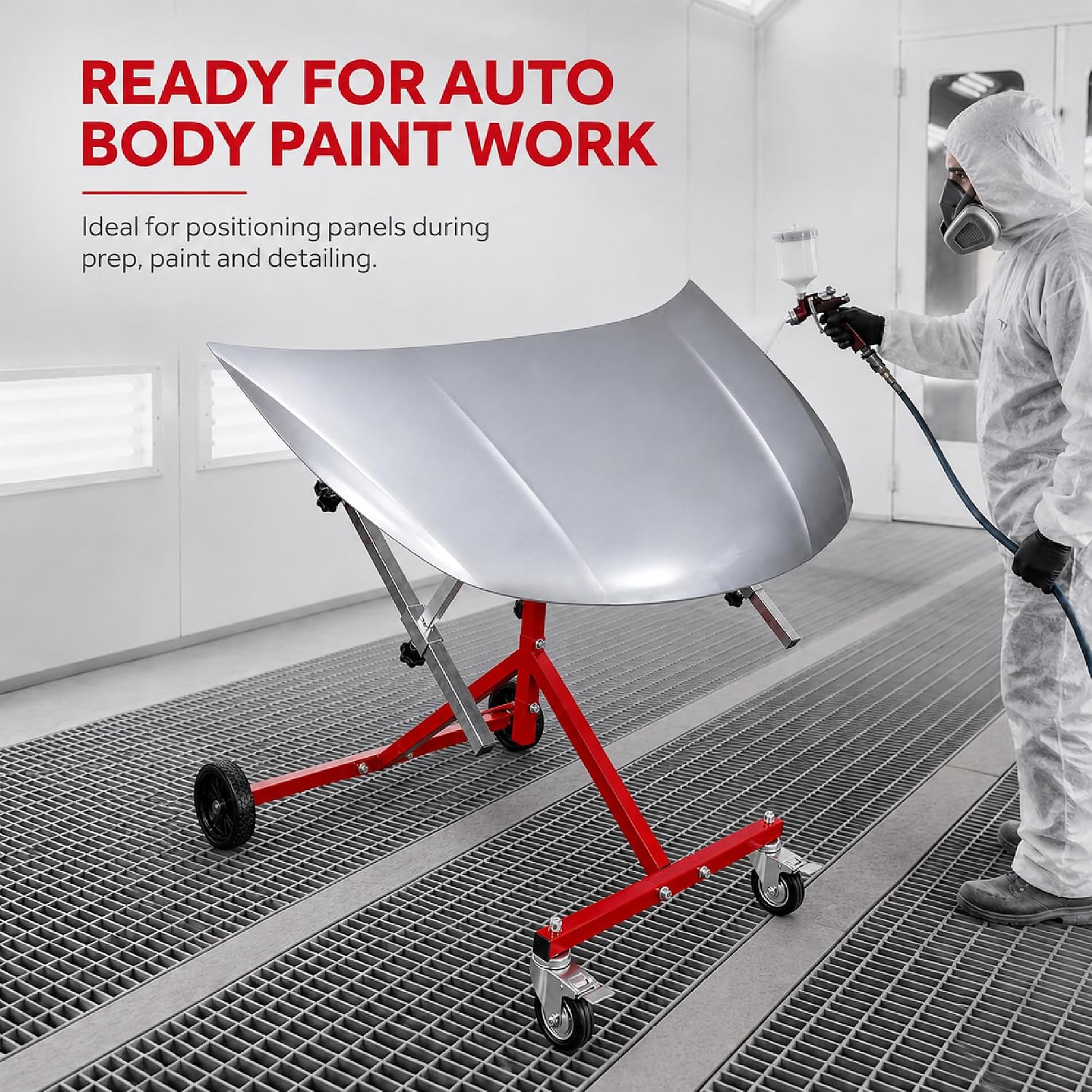 LAUCO Multifunction Paint Stand, Automotive Paint Stand, Body Panel Stand, Door Stands for Painting, Paint Stands Auto Body, Auto Body Repair Tools Adjustable Paint Stand (180° Rotating)- 19531