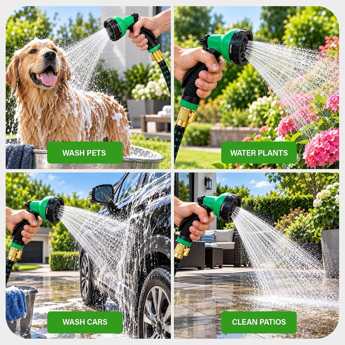 Garden Hose Expanding 50 FT, 10-Pattern Nozzle, Flexible Water Hose