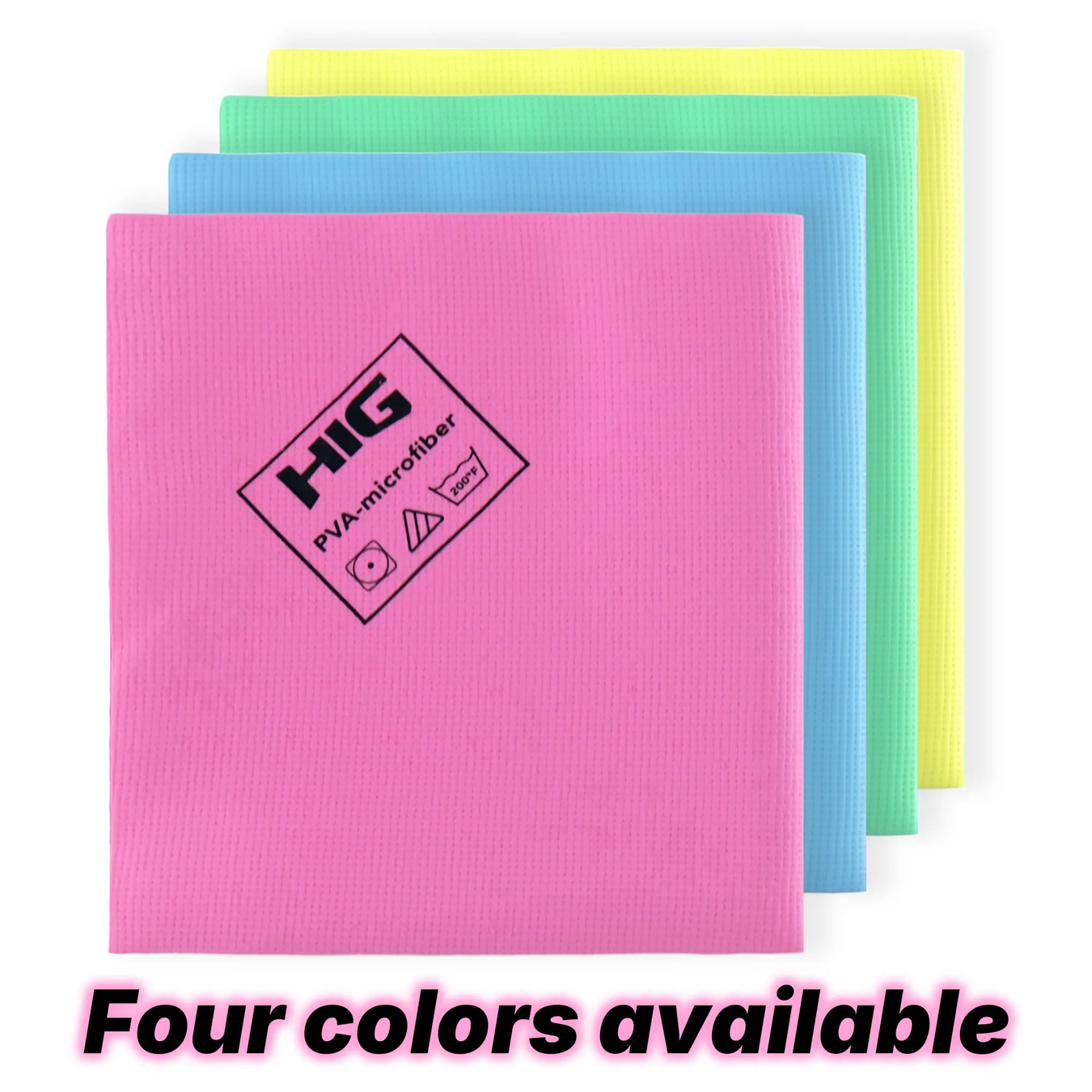HIG PVA Microfiber Cleaning Towels, Professional Grade Synthetic Chamois Cloths for Streak Free Shine, Ultra Absorbent, Smooth & Reusable All-Purpose Cleaning Rags for Home, Car & Kitchen (5, Pink) LAUCO