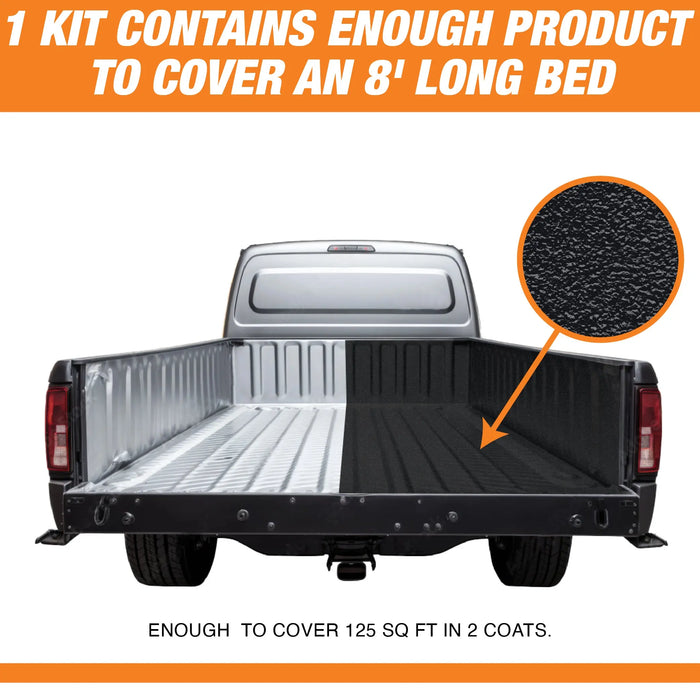 Rintek Tintable 1 Gallon Urethane Spray-On Truck Bed Liner Kit - 4 Bed Liners, 4 Hardeners and 1 Applicator Spray Gun - Easy 3 to 1 Mix Ratio, Just Mix, Shake and Shoot It - (95124) National Supply Company